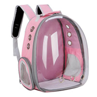 HKM-7757757 Pet Carrier Backpack with Transparent Design and Ventilation for Cats and Dogs
