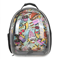 HKM-7757757 Pet Carrier Backpack with Transparent Design and Ventilation for Cats and Dogs