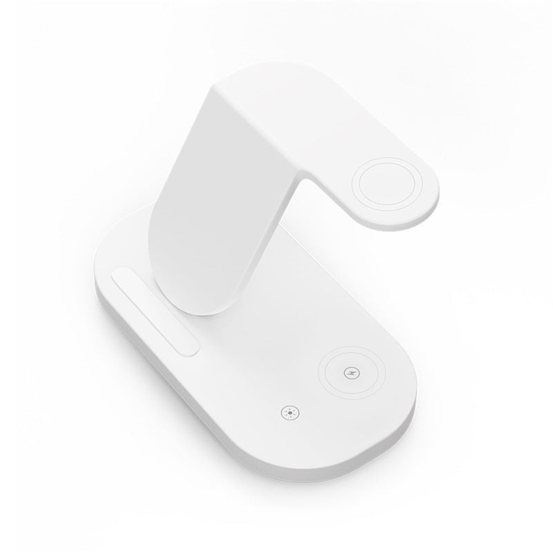 HKM-775891 15W Three-in-One Wireless Charger for Watch and Mobile Phones - Type-C Compatible, Compact Design