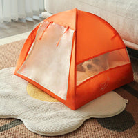 HKM-7760317 Portable Outdoor Pet Tent with Breathable Design and Cushion, Orange, Small Size