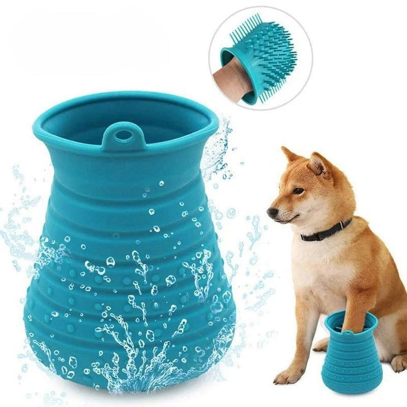 HKM-776083 Silicone Paw Cleaner with Insulated Design and Soft Massaging Thorns