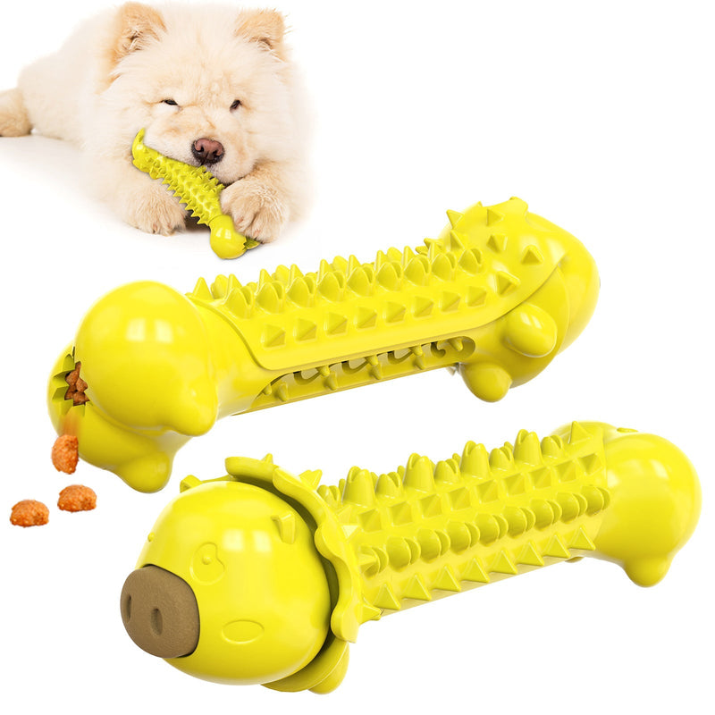 HKM-7762109 Molar Stick Dog Toothbrush Toy - Durable TPR Bite Toy for Pets - Available in Blue, Yellow, and Green
