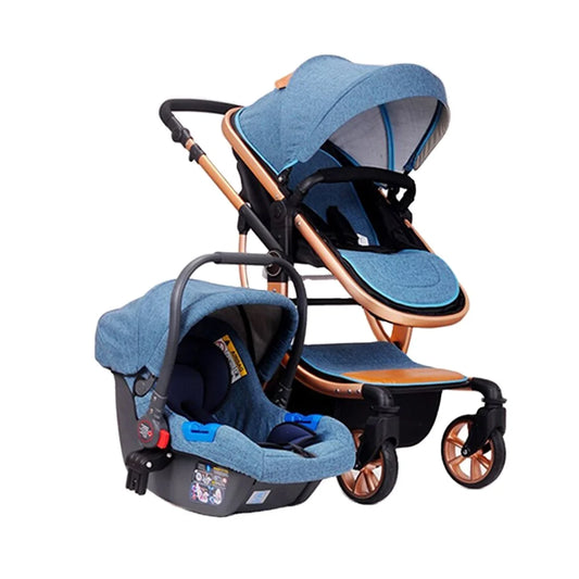 HKM-776211 3-in-1 Convertible Baby Stroller with 360-Degree Rotate Function for Newborns