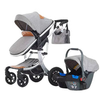 HKM-776211 3-in-1 Convertible Baby Stroller with 360-Degree Rotate Function for Newborns