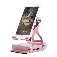 HKM-776211 Foldable Mobile Power Nesting with Dual Output in Rose Gold, Black, and Blue