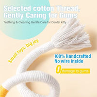 HKM-7762749 Dental Sisal Rope Cat Chew Toy with Silvervine and Catnip for Indoor Cats