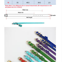 HKM-7763261 Pet Leather Collar - Monochrome Color Options in Blue, Black, Red, Purple, Yellow, Green, Lake Blue, Brown, Available Sizes XS to XL
