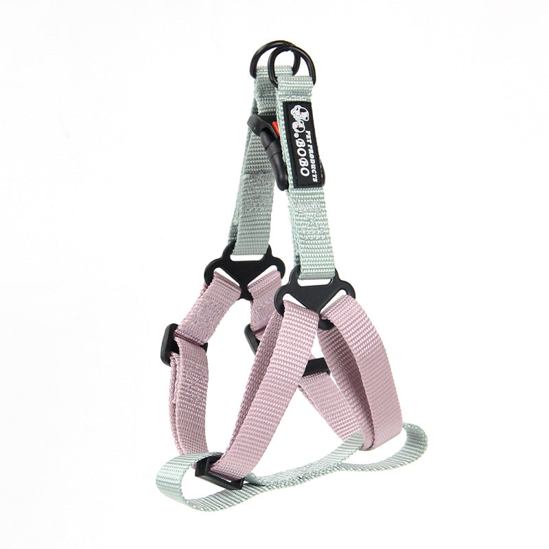 HKM-7763901 Adjustable Nylon Dog Harness with Holding Rope - Multiple Color Options