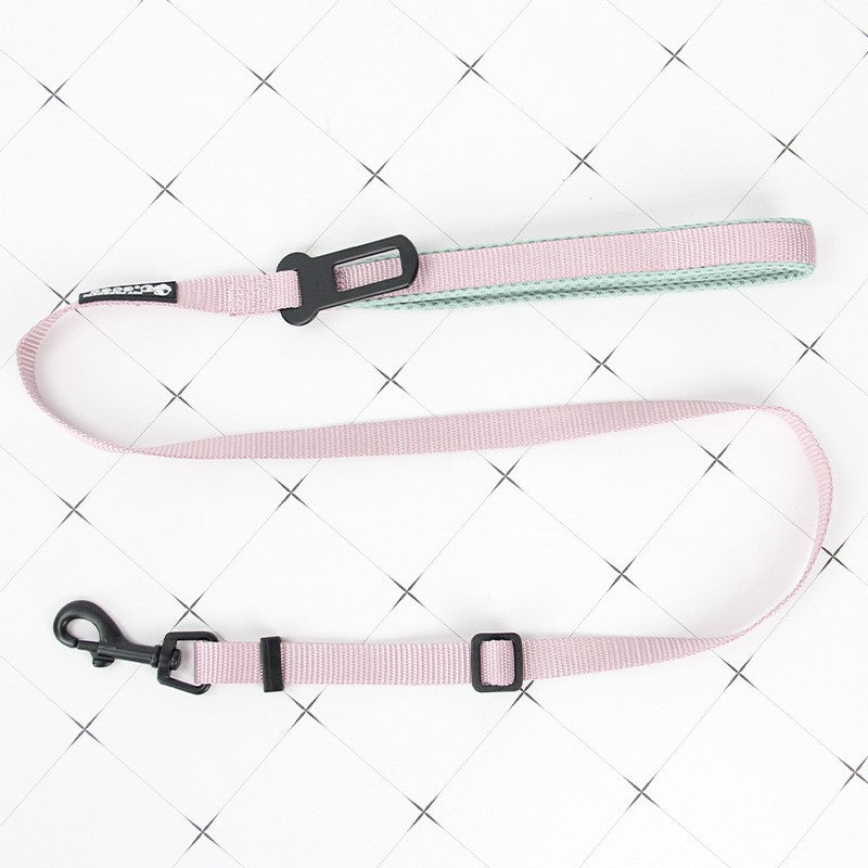 HKM-7763901 Adjustable Nylon Dog Harness with Holding Rope - Multiple Color Options