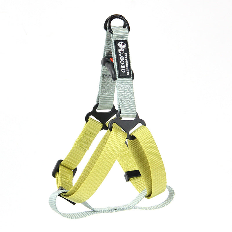 HKM-7763901 Adjustable Nylon Dog Harness with Holding Rope - Multiple Color Options