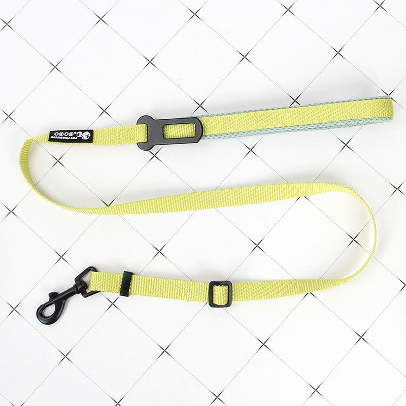 HKM-7763901 Adjustable Nylon Dog Harness with Holding Rope - Multiple Color Options