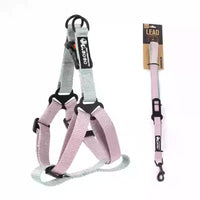 HKM-7763901 Adjustable Nylon Dog Harness with Holding Rope - Multiple Color Options