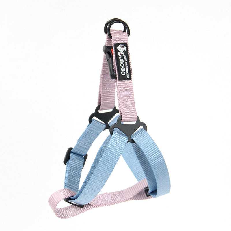 HKM-7763901 Adjustable Nylon Dog Harness with Holding Rope - Multiple Color Options