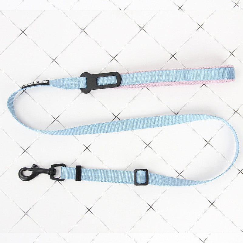 HKM-7763901 Adjustable Nylon Dog Harness with Holding Rope - Multiple Color Options