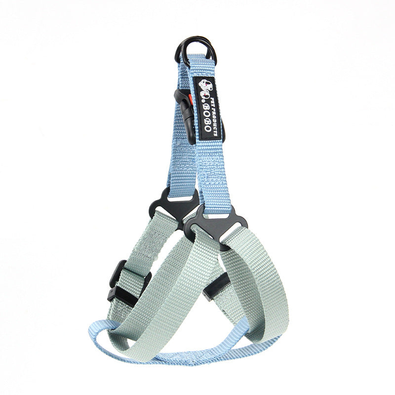 HKM-7763901 Adjustable Nylon Dog Harness with Holding Rope - Multiple Color Options
