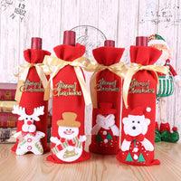 HKM-776467 Cashmere Cloth Wine Bottle Cover with Sponge Padding, 12 x 34 cm