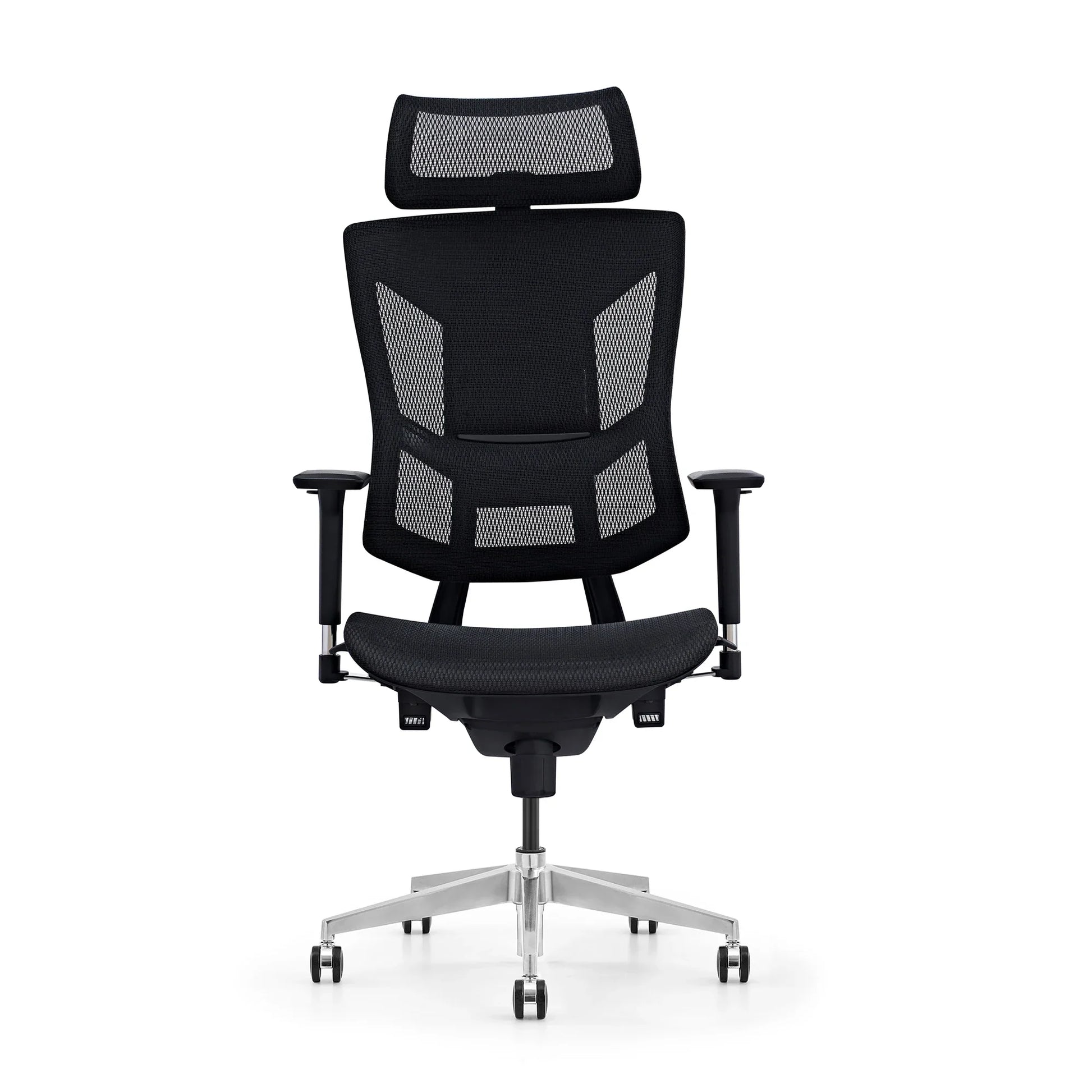 HKM-776467 Ergonomic Full Mesh Office Chair with 3D Headrest and 360-Degree Swivel Function in Black