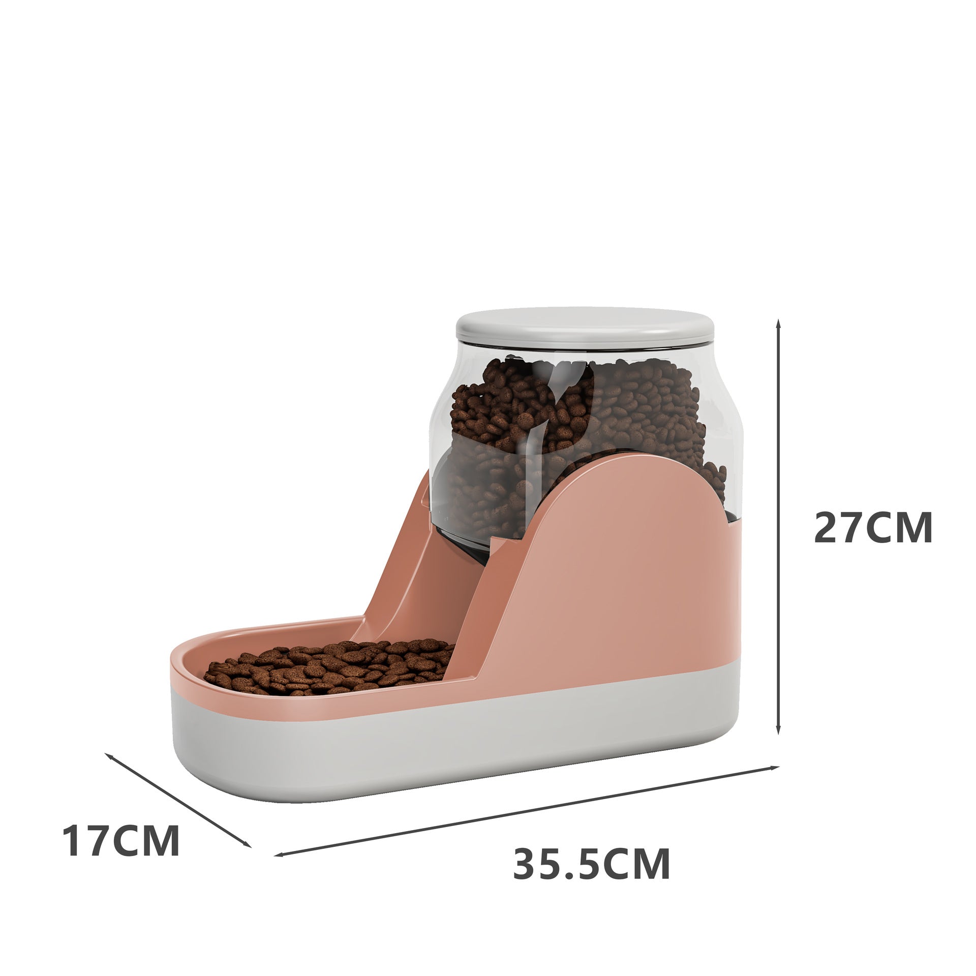 HKM-7765053 Automatic Cat Water Fountain and Dog Food Dispenser with Large Capacity for Convenient Feeding
