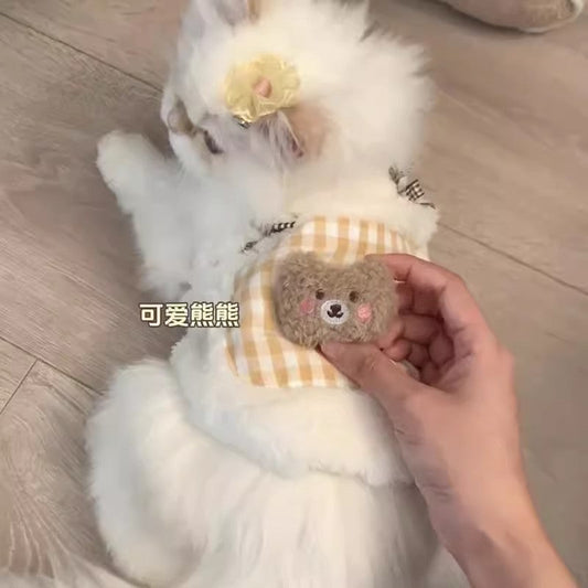 HKM-7766845 Warm Fleece Cat Clothing for Autumn and Winter – Anti-Shedding, Unisex, Various Sizes and Colors