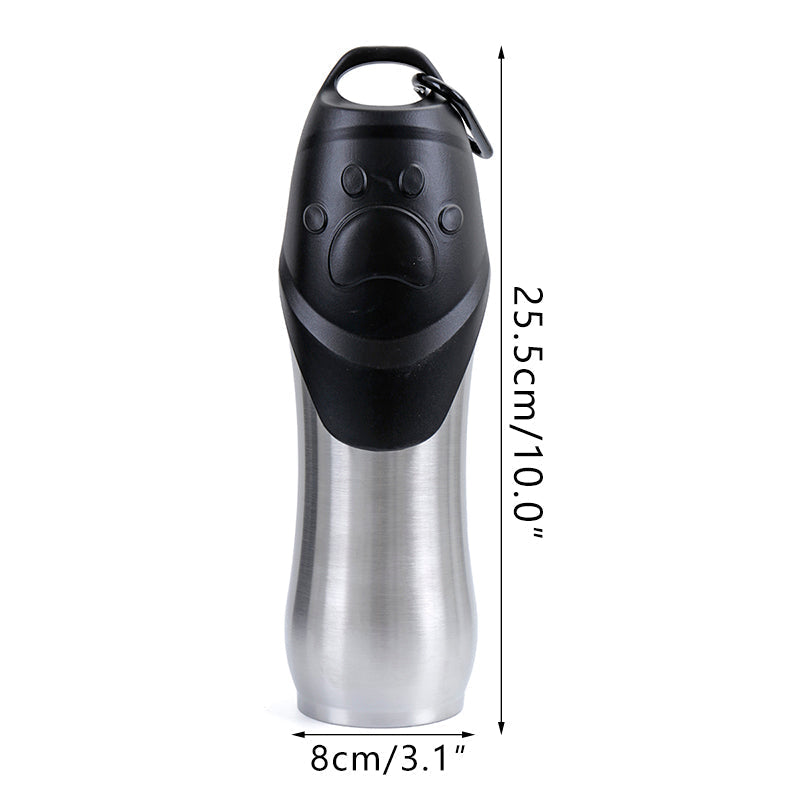 HKM-7767101 Stainless Steel Pet Water Bottle with Multiple Size Options - 350ml, 600ml, 750ml