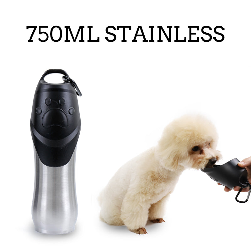 HKM-7767101 Stainless Steel Pet Water Bottle with Multiple Size Options - 350ml, 600ml, 750ml