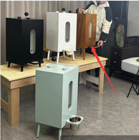 HKM-7767229 Elevated Wooden Pet Feeder for Dogs and Cats - Large Capacity, Adjustable Legs