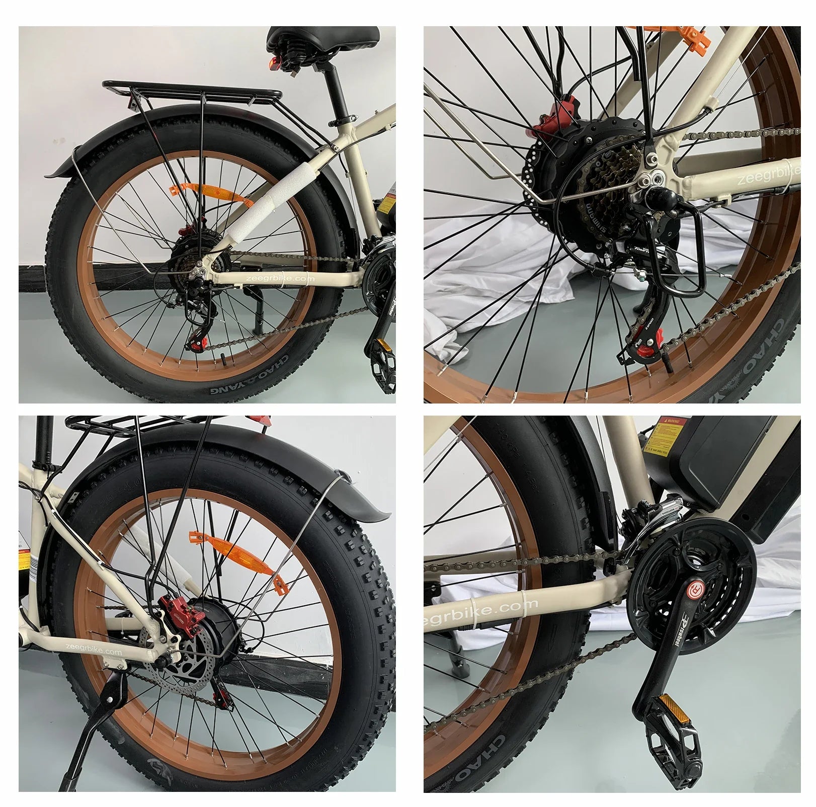 HKM-776723 Electric Mountain Bike with 1000W Motor, 48V 16Ah Battery, 7-Speed Gears, and Hydraulic Disc Brakes - 26 Inch Fat Tire E-Bike for Adults