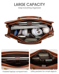HKM-776723 Waterproof Ladies Tote Bag for 15.6-17in Laptops - Stylish Work Briefcase for Women