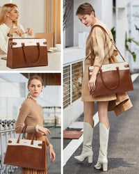HKM-776723 Waterproof Ladies Tote Bag for 15.6-17in Laptops - Stylish Work Briefcase for Women