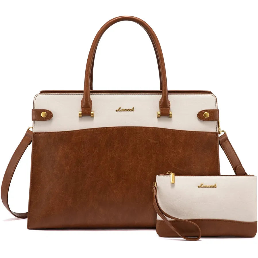 HKM-776723 Waterproof Ladies Tote Bag for 15.6-17in Laptops - Stylish Work Briefcase for Women