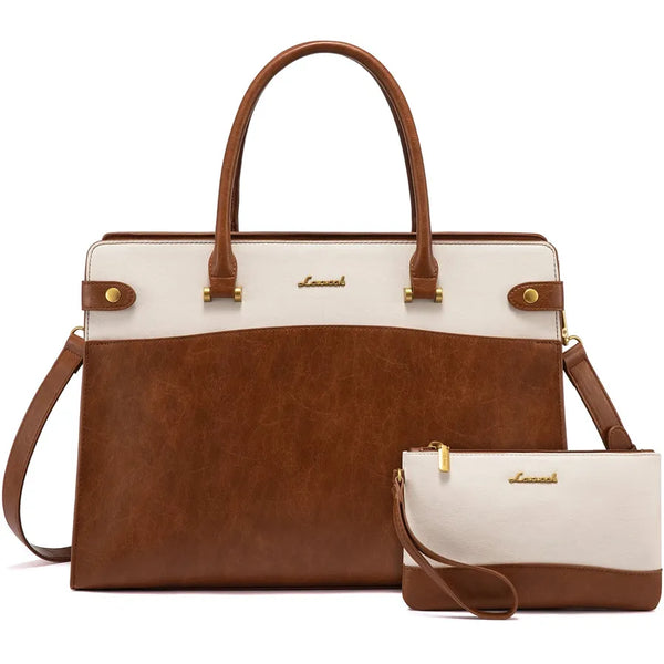 HKM-776723 Waterproof Ladies Tote Bag for 15.6-17in Laptops - Stylish Work Briefcase for Women