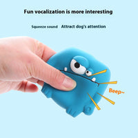 HKM-7767613 Vocalization Bite Molar Dog Toy in Assorted Monster Designs - Durable Latex for Chewing Fun