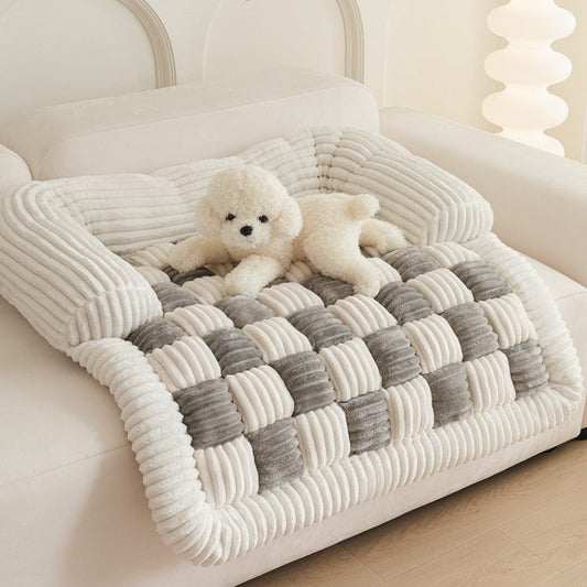 HKM-7767869 Cozy Chessboard Pattern Pet Pad for Autumn and Winter - Available in Multiple Sizes