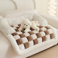 HKM-7767869 Cozy Chessboard Pattern Pet Pad for Autumn and Winter - Available in Multiple Sizes