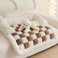 HKM-7767869 Cozy Chessboard Pattern Pet Pad for Autumn and Winter - Available in Multiple Sizes