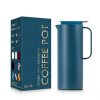 HKM-776787 Large Capacity 47oz Double Wall Insulated Stainless Steel Vacuum Coffee and Tea Pot