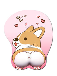 HKM-776851 Cartoon Dog Print Mouse Pad with Silicone Wrist Support for Comfort