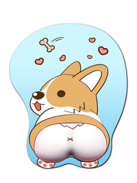 HKM-776851 Cartoon Dog Print Mouse Pad with Silicone Wrist Support for Comfort