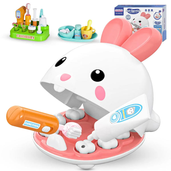 HKM-776851 Pet Dentist Play Set for Kids - 31 Pieces Doctor Pretend Play Toy for Ages 2-13