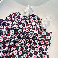 HKM-7768637 Bichon Fashion Black and White Checkerboard Spring-Summer Skirt for Pets