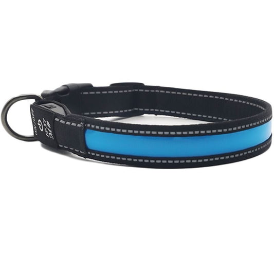 HKM-7769021 Reflective LED Dog Collar with Multiple Color Options and Adjustable Sizes