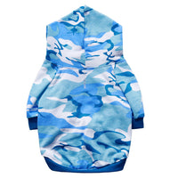 HKM-7769405 Cotton Camouflage Hooded Sweater for Dogs in Blue, Green, and Pink