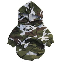 HKM-7769405 Cotton Camouflage Hooded Sweater for Dogs in Blue, Green, and Pink