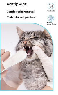 HKM-7769661 Pet Dental Finger Cots for Cats and Dogs - 50 Pack, Non-Woven Fabric Oral Care Solution