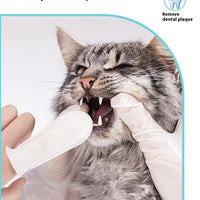 HKM-7769661 Pet Dental Finger Cots for Cats and Dogs - 50 Pack, Non-Woven Fabric Oral Care Solution