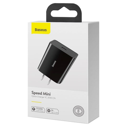 HKM-777043 20W Mini Fast Charger with Type-C Interface – Compatible with Lithium Batteries, Black & White Options