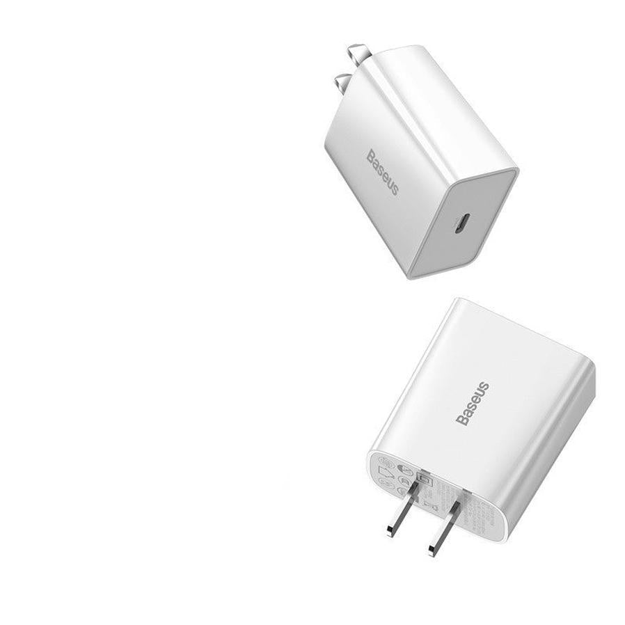 HKM-777043 20W Mini Fast Charger with Type-C Interface – Compatible with Lithium Batteries, Black & White Options