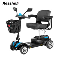 HKM-777043 Electric Mobility Scooter with Four Wheels, Seat, and Basket - 18KM Range, 10km/h Speed