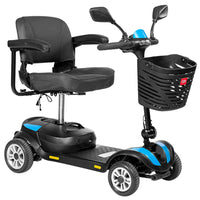 HKM-777043 Electric Mobility Scooter with Four Wheels, Seat, and Basket - 18KM Range, 10km/h Speed
