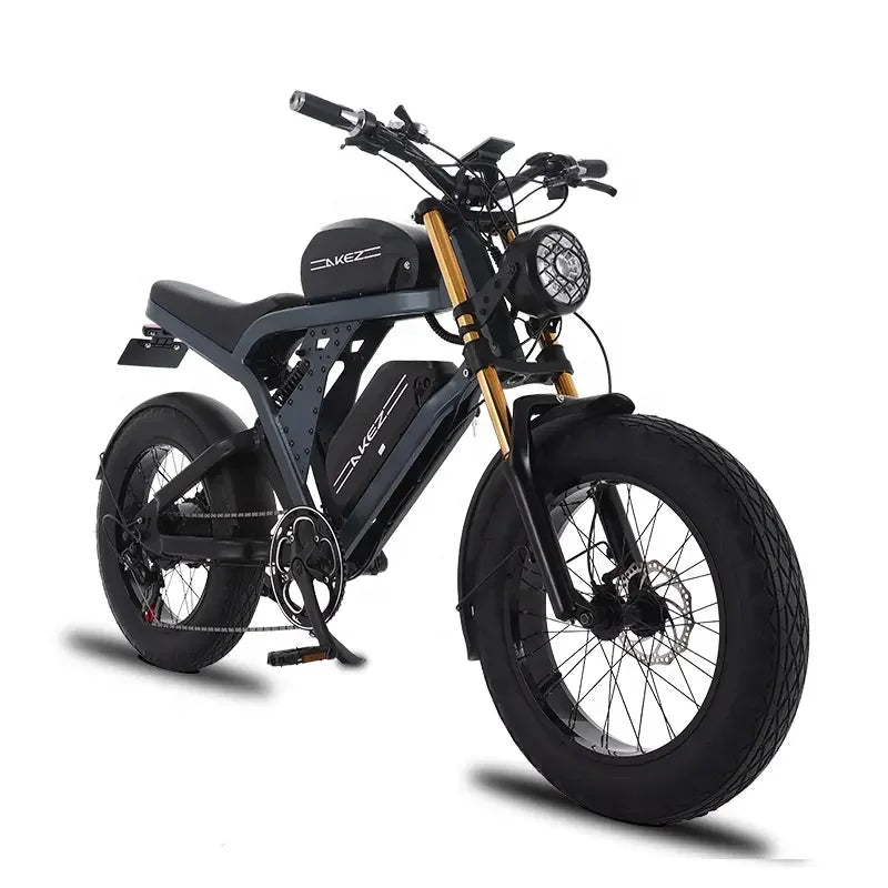 HKM-777107 20 Inch 1500W Electric Fat Tire Mountain Bike with 7 Speed Gears, Rear Hub Motor, and Dual Suspension